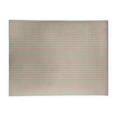 Tapis vert/rouge fait main