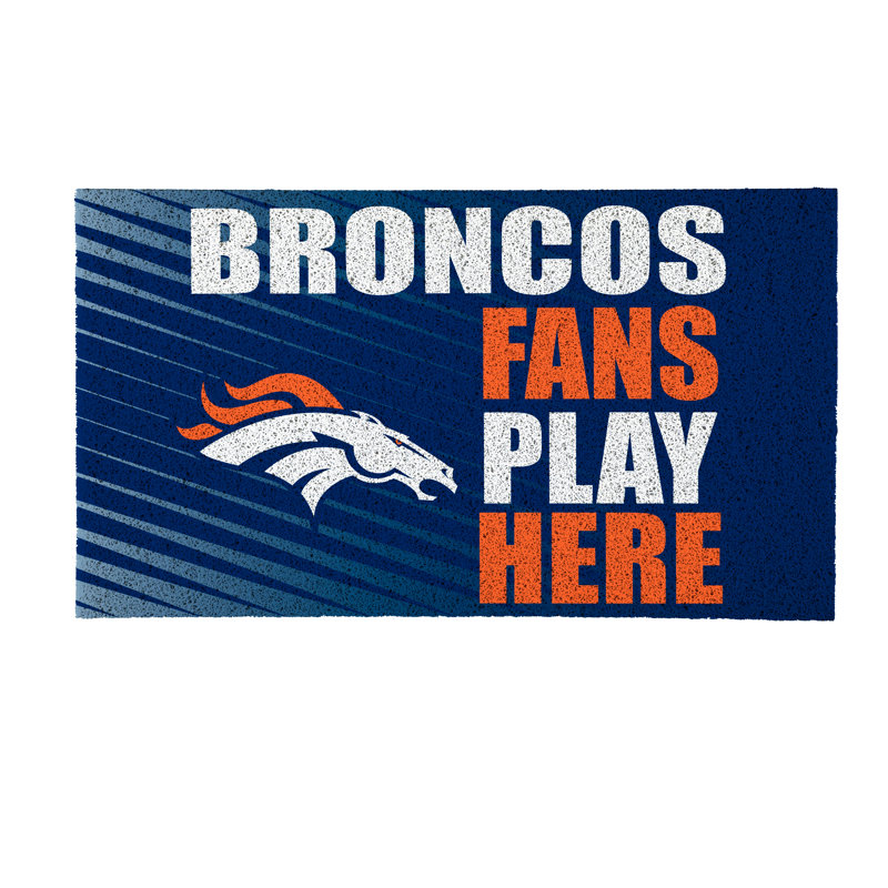 Tapis en PVC Denver Broncos Fan, 28 po x 16 po