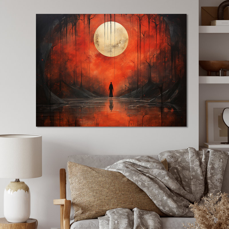 Coral Black Mexico Art The Fall III - Mexican Wall Art Prints, H 16 po x l 32 po x P 1 po, Toile tendue