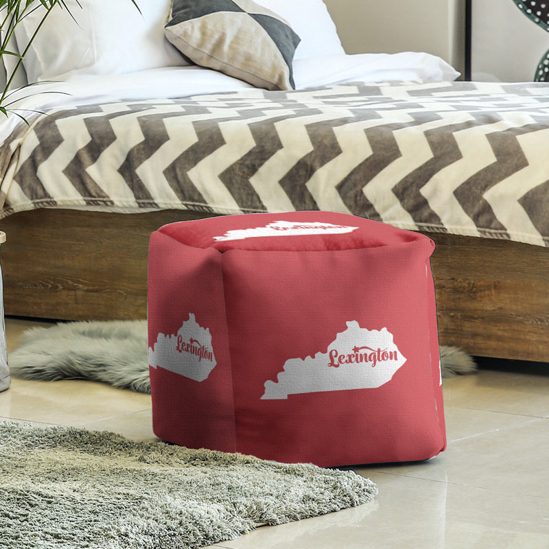 Upholstered Ottoman, Red