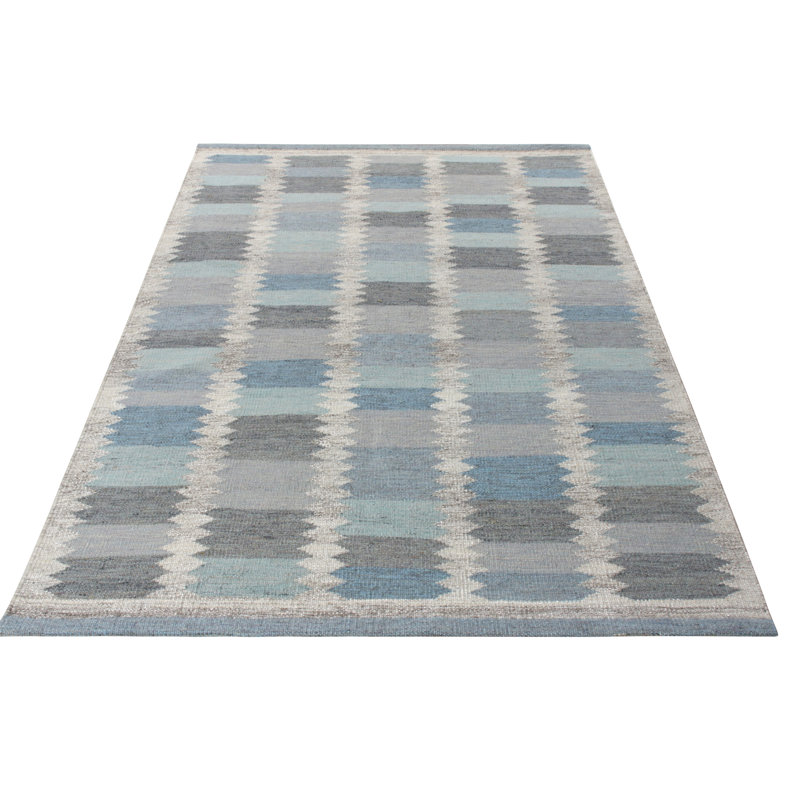 Scandinavian Wool Geometric Area Rug, Rectangle 10' x 14'