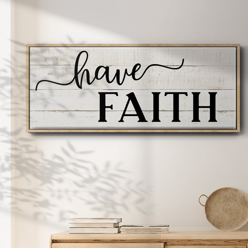 «Have Faith», toile encadrée, H 24 po x l 60 po