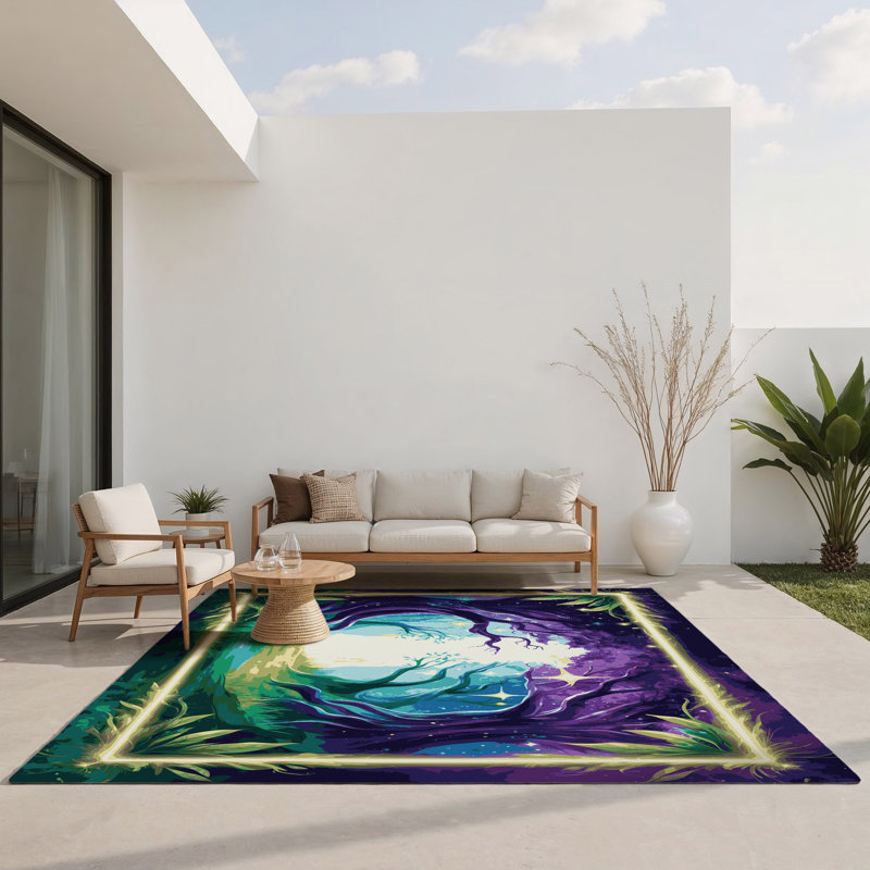Hidden Haven Indoor And Outdoor Area Rug, Rectangle 9' x 12'