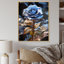 «Blue Serene Rose Water's Edge Harmony I» - art mural rose