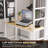 Loft Bed With Desk And Led Lights Junior Loft Bed Twin Size With Charging Station & Storage Shelves And Drawers Twin Metal Bed With Clothes Rail,safety Guard & Ladder,no Box Spring Needed-1006783229