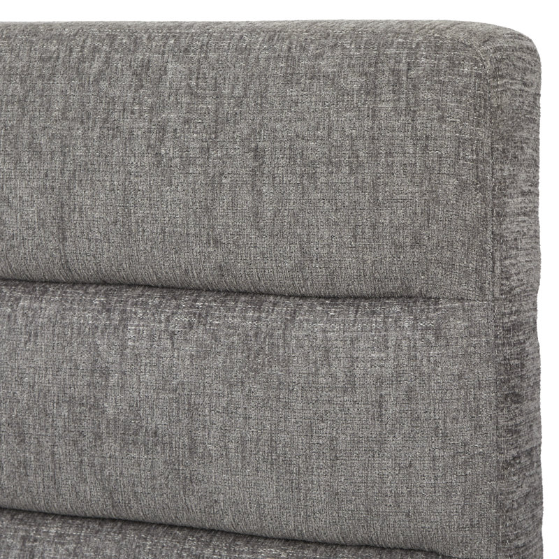 Grande tête de lit tapissier Jayli, Gris