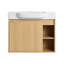 Ensemble de meuble-lavabo mural simple 28 po avec plateau en céramique Oakchade-546604952-546604935
