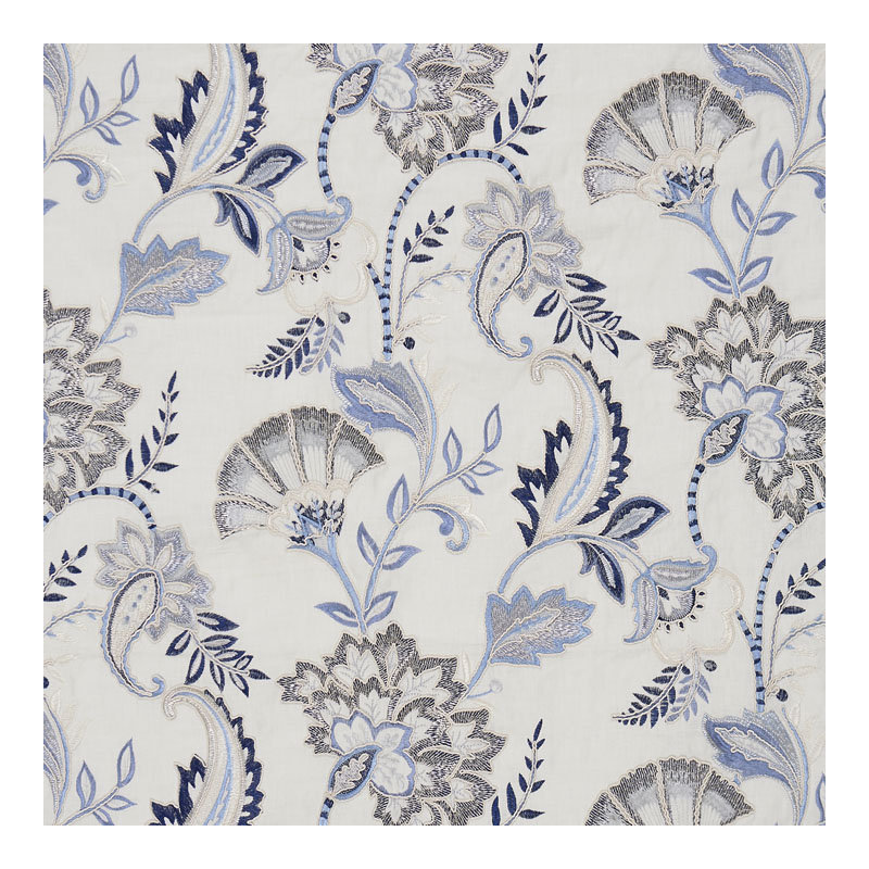 Oriana Adara Embroidery Fabric, Delft