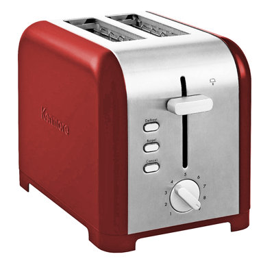 Kenmore 2 Slice Stainless Steel Toaster with Extra Wide Slots and Bagel & Defrost Functions