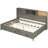 Full Size Wooden Daybed In Gray Color, Comes With 3 Storage Drawers, Soft Headboard, And Convenient Sockets For Mobile Functionality, Shelf, Integrated Tech Devices-1821585558