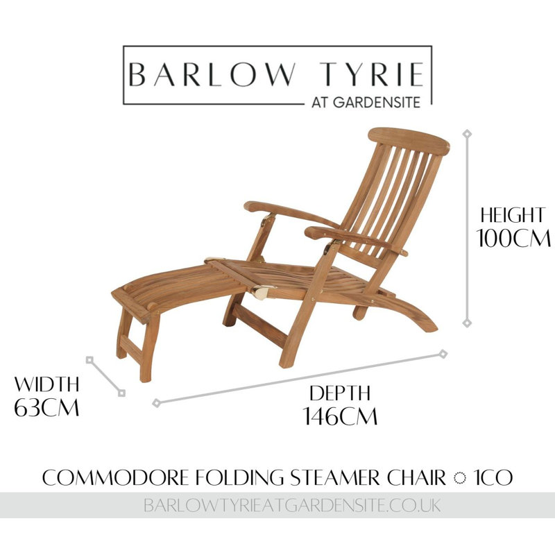 Commodore Outdoor Teak Lounge Chair