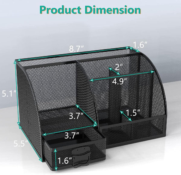 Idesign Clarity BPA-Free Plastic Customizable In-Drawer Storage Organizer Dividers, 16 inch x 9.2 inch x 1.99 inch, Adjustable