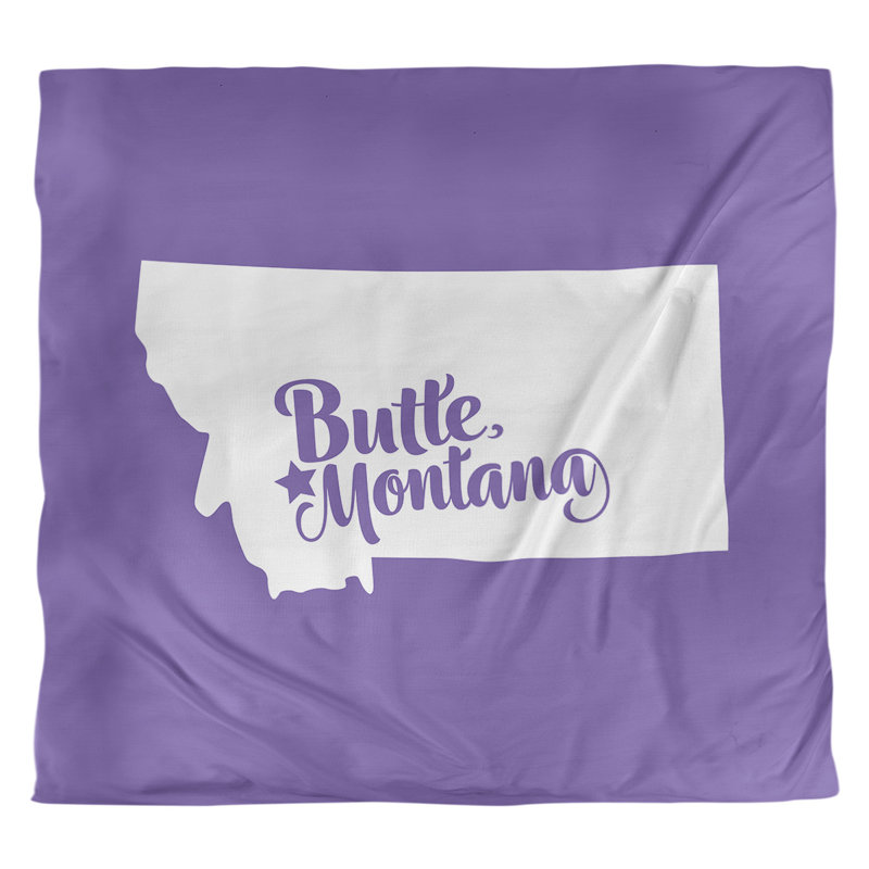 Housse de couette butte montana, Housse de couette pour très grand lit, Mauve, Microfibre