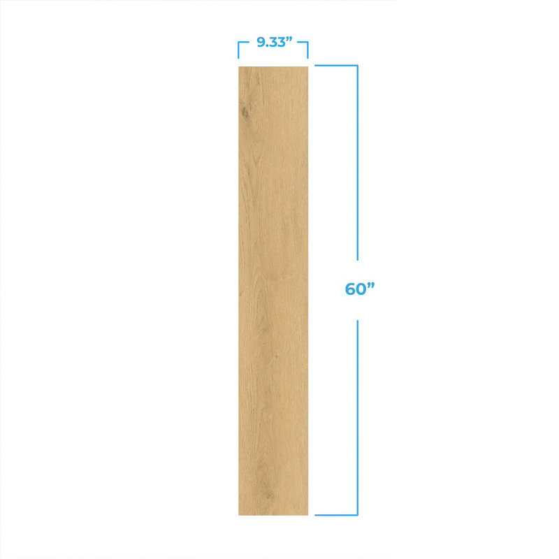 Revêtement de sol stratifié imperméable 9,37 po x 60 po x 14 mm, Taupe autrichien