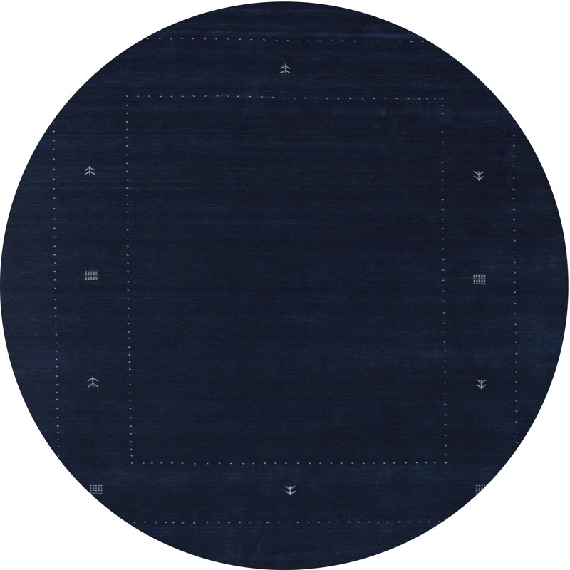 Tapis contemporain brun, Rond 4 pi