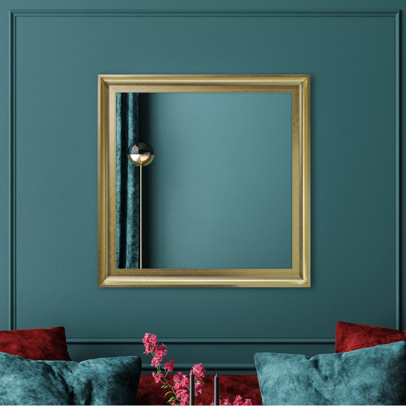 Cuff Plastic Flat Mirror, 51.6 cm H x 141.6cm W, Gold