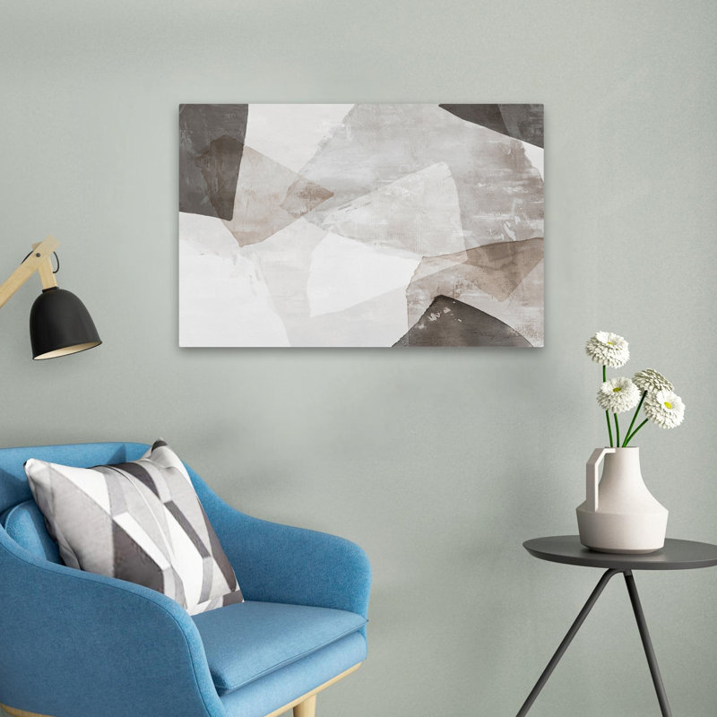 Motif géométrique et formes discrètes de formes superposées, H 16 po x l 24 po