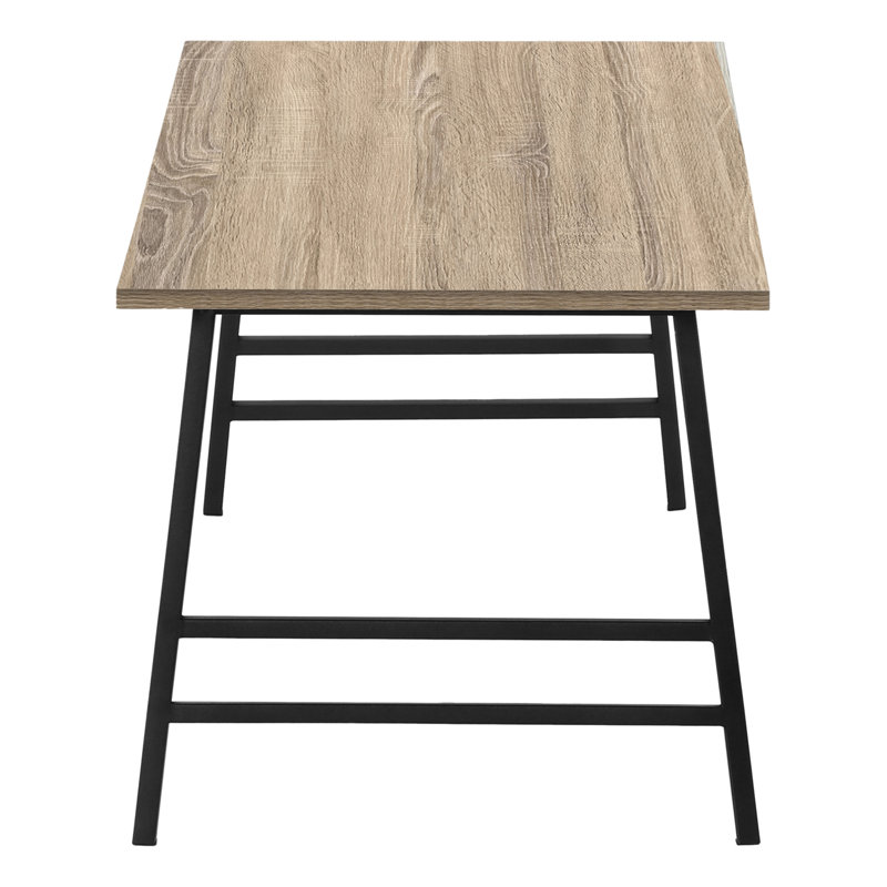 Rectangular Coffee Table, Accent Table, Cocktail Table, Center Table, Taupe Top/Black Base