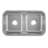 DAX 50/50 Double Bowl Undermount Kitchen Sink - 32" x 18" - 18G, Stainless Steel