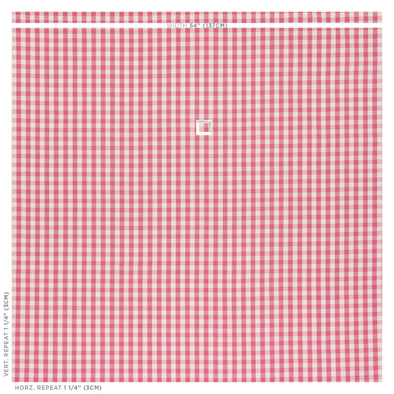 Elton Cotton Check Fabric, Magenta