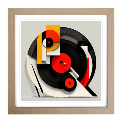 Vinyl Record Suprematism - Framed Print