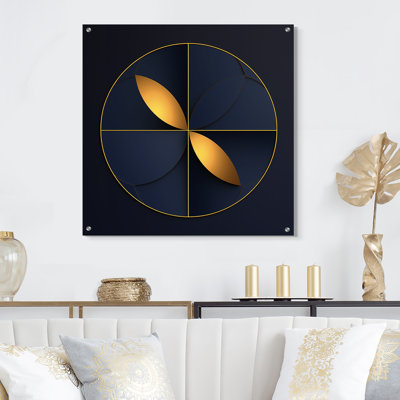 Sacramental Blue Minimal Sacred Geometry Seal III - Abstract Geometric Acrylic Wall Art