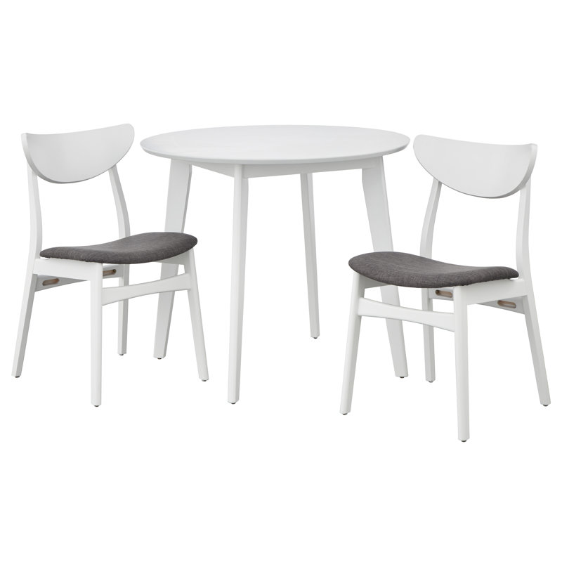 Armalla 2 - Person Four Leg Dining Set, White