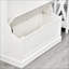 Coat Rack 3-in-1 Entryway Hall Tree with Storage Bench, Shoe Storage &amp; 4 Hooks | Cream White | MDF-1572004330