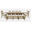 Fahrettin 10 - Person Extendable Pine Solid Wood Solid Wood Top Trestle Dining Set-87114450