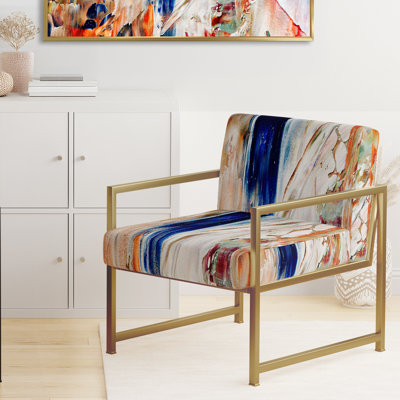 Chaise d'appoint rembourrée Gambel Nicosha