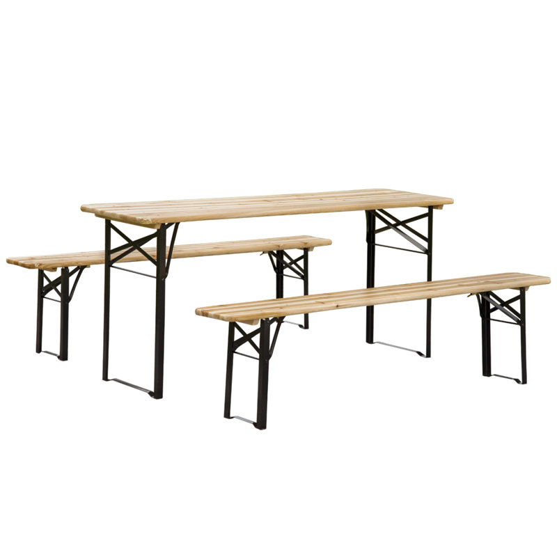Ensemble de table de pique-nique et de banc pliant 6 pi pour le camping