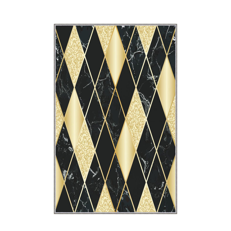 Stylish Woven Carpet 5.9 x 9.2 Feet, 100% Polyester, Antibacterial, Non-Slip Underside | 3D Digital Printing, Machine Washable (30-40°C) | Perfect for Living Rooms, Bedrooms & High-Traffic Areas, Durable & Easy Care