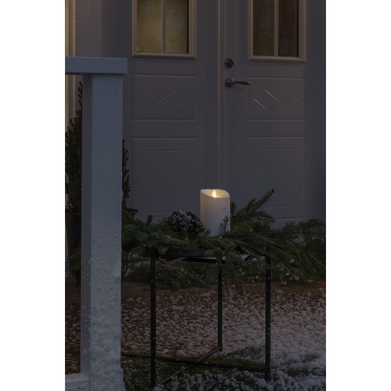 Unscented Flameless Pillar Candle, 18.4cm x 9.5cm