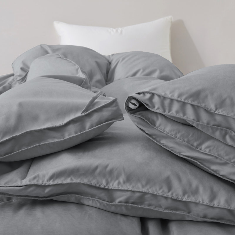 Insert de couette en duvet et plumes épais - Très chaud pour les dormeurs froids, Très grand californien, Gris foncé
