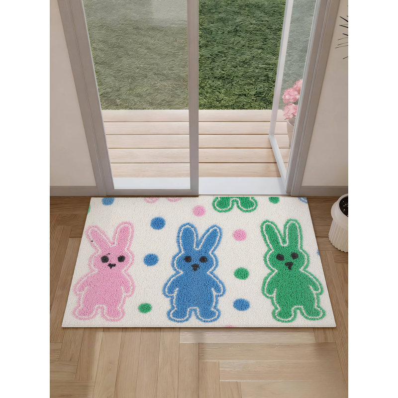 Tapis de bain coloré antidérapant pour salle de bain et cuisine, 32 x 20 pouces