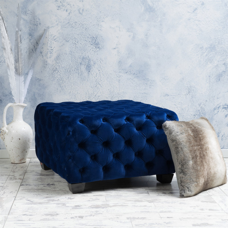 Repose-pieds contemporain capitonné pour l'intérieur, Marine
