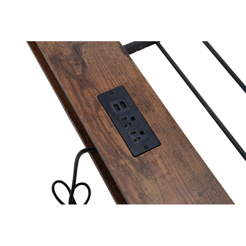 Cadre de lit simple pour lit de jeu, cadre de lit simple pour téléviseur avec support de télévision pivotant à 360 ° convenant aux téléviseurs de 65 pouces, cadre de lit en métal avec lumière DEL, station de charge et rangement ouvert