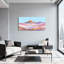 «Landscape & Nature Pastel Mountains Sunset Sky Aquarelle», reproduction d'art sur toile-733324904