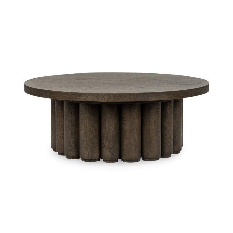Tiber Round Coffee Table, Dark Brown