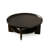 Retro Black Solid Wood Round Coffee Table-120598108