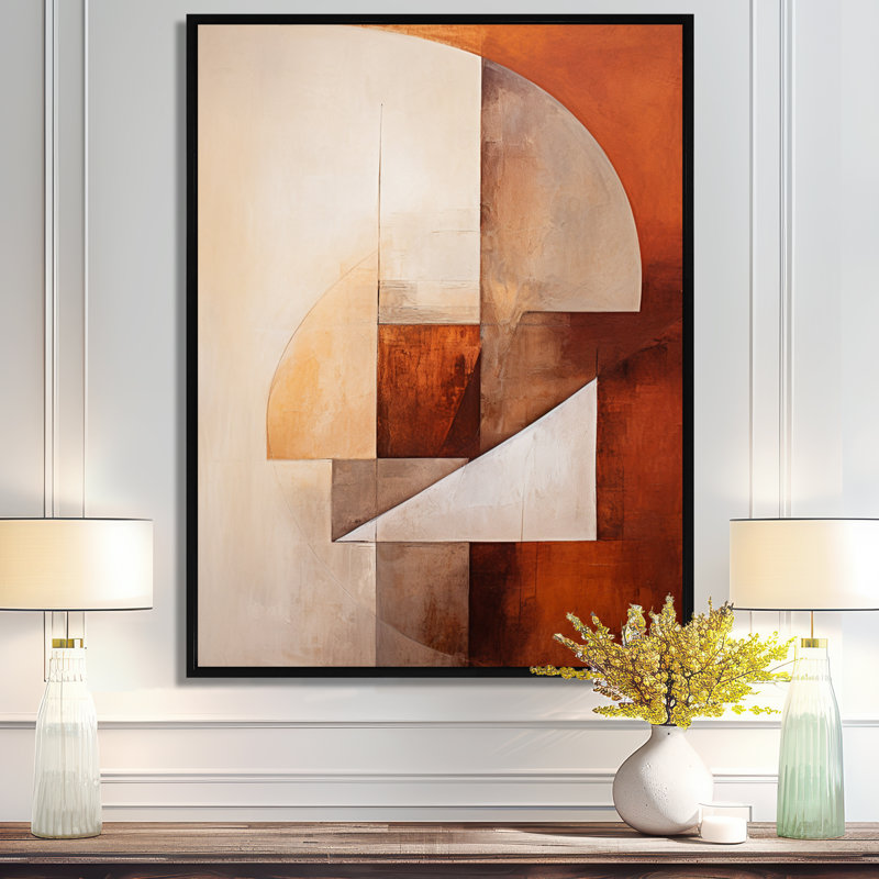 «Elemental Brown Triangle - Abstract Collages», art mural, Métal métal, H 32 po x l 24 po x P 1 po