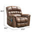 Ensemble de salon surdimensionné en microfibre avec USB et massage chauffant de 41,3 po de largeur-1093628809