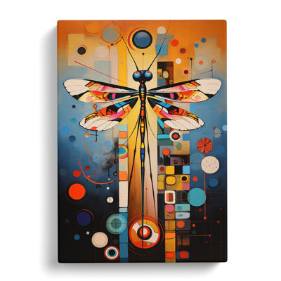 Dragonfly Dadaism - Wrapped Canvas