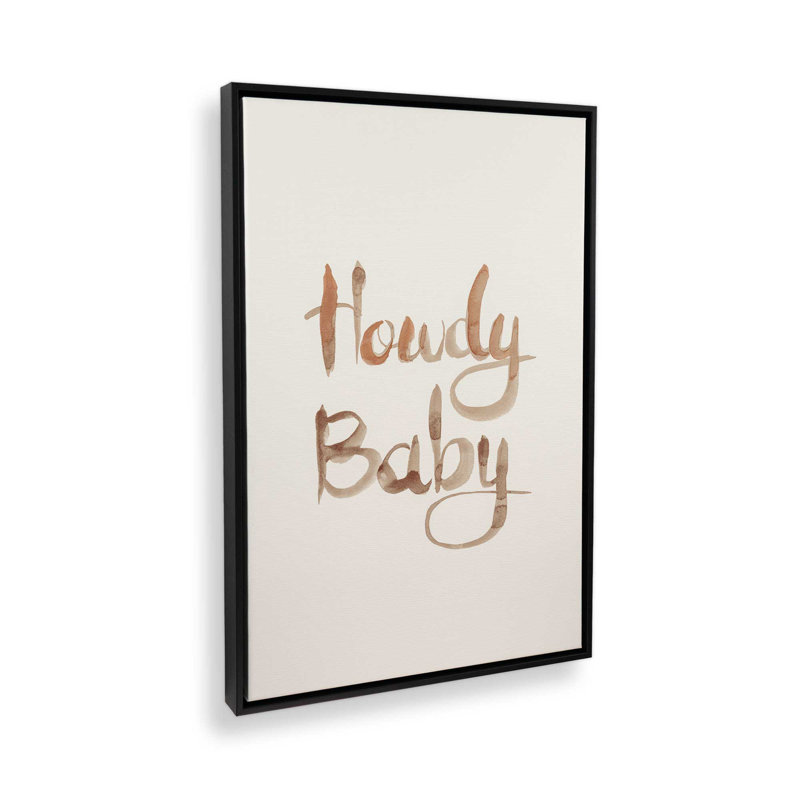 Howdy Baby, reproduction sur toile, H 36,75 po x l 24,75 po, Noir satiné