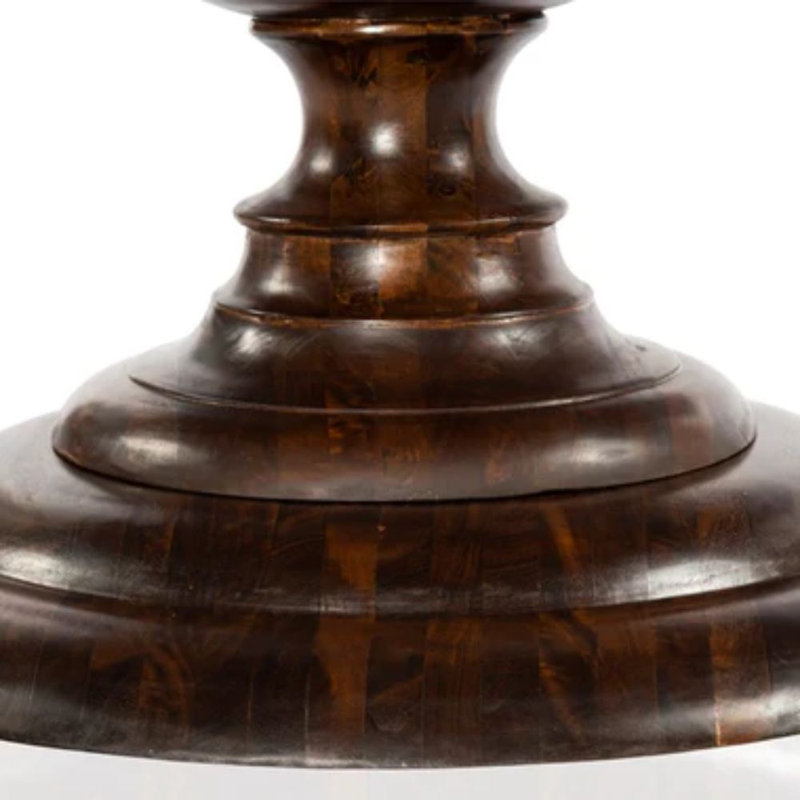 Table en bois massif Helen, 30" H x 60" W x 60" D, Chêne