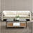 Jaeda Beige Linen Sofa