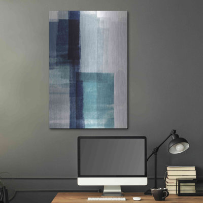 «Blue Abstract V» par Linda Woods