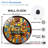 Vintage Decorative Wall Clock with Colorful Stained Glass Design Art - 12'' Modern Glass Wall Clock