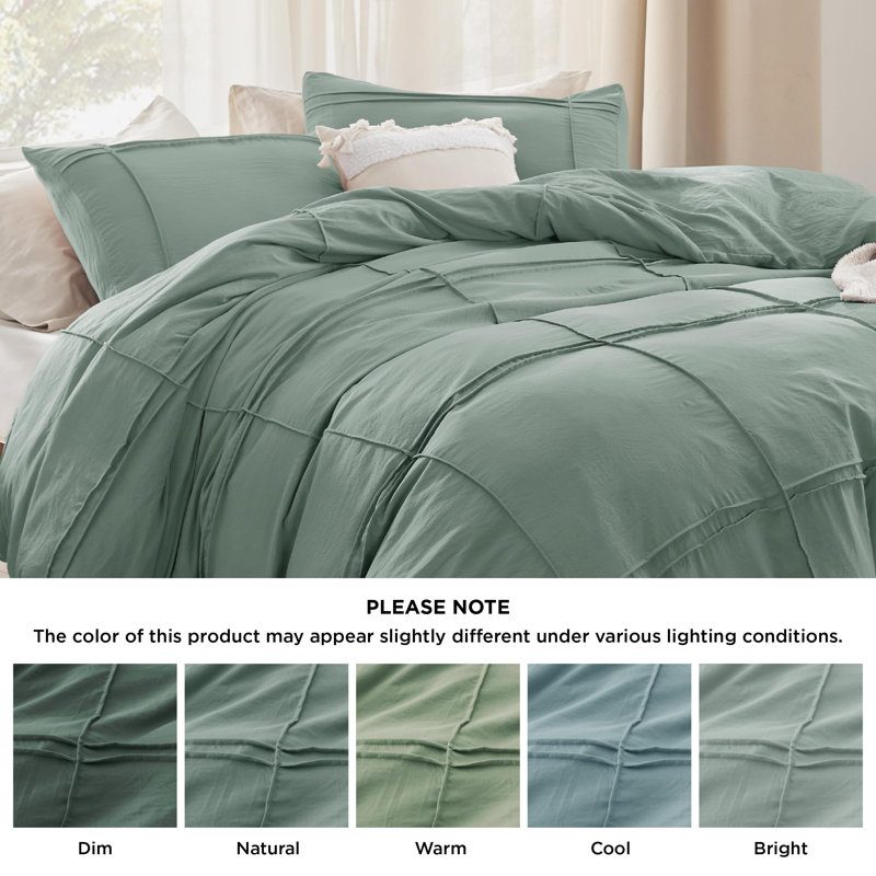 Bedsure Grid Boho Duvet Cover  Tufted Boho Bedding Set, 3 Pieces  Home Bedding for All Seasons, Navy