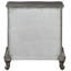 Table de chevet gris antique avec 2 tiroirs doublés de feutre pour le confort de la chambre à coucher